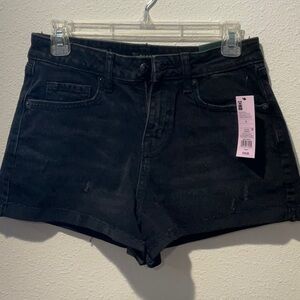 Wild Fable Black High Waist Denim Shorts